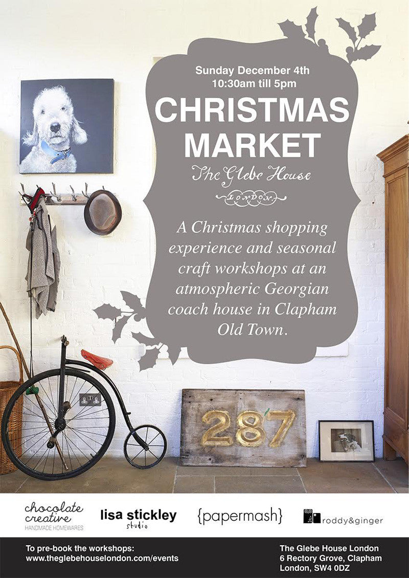 Christmas market at the Glebe House London