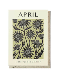 April daisy birthday card