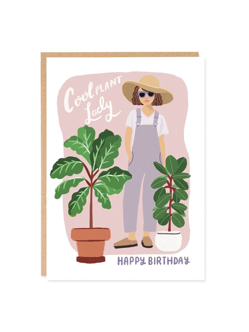 Cool plant lady birthday card