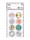 Floral foiled sticker set