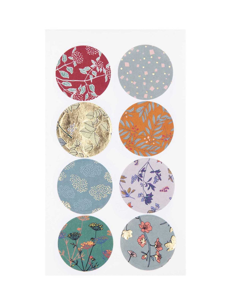 Floral foiled stickers Paper Poetry