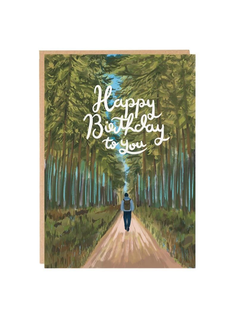 Happy birthday forest card