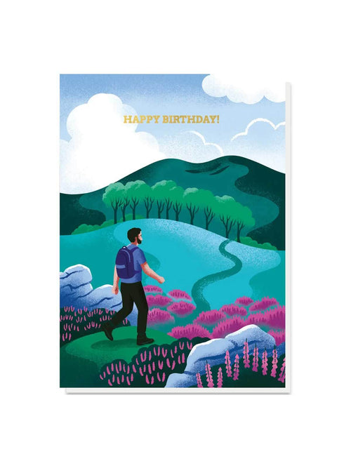 Happy birthday hiker card