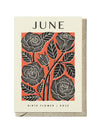 June rose birthday card