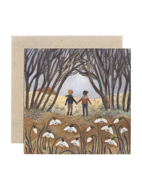 Love in the snowdrops card