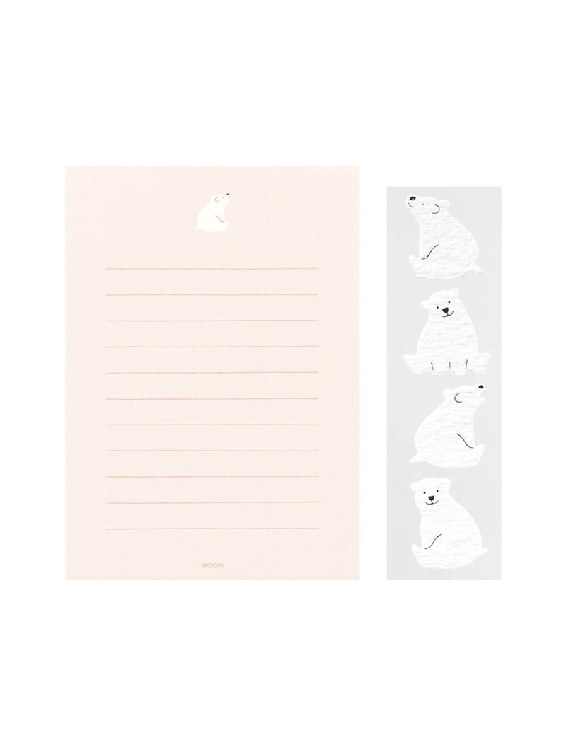 Midori polar bear letter writing kit