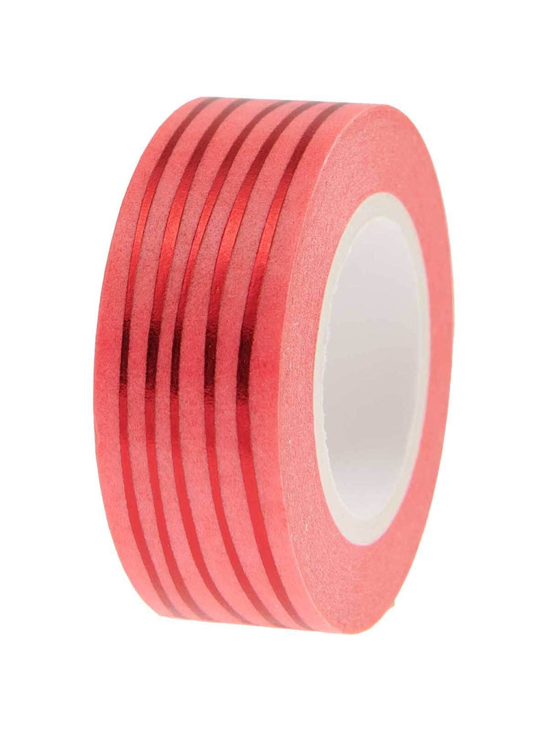 Neon pink lines washi tape