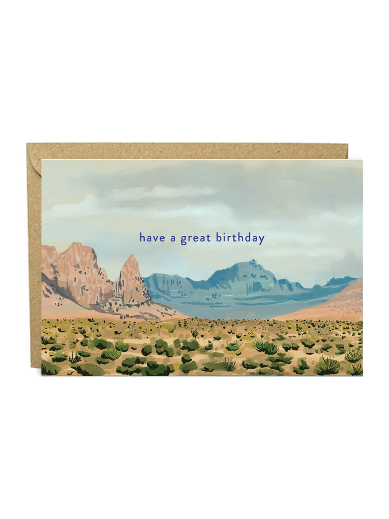 Nevada desert birthday card