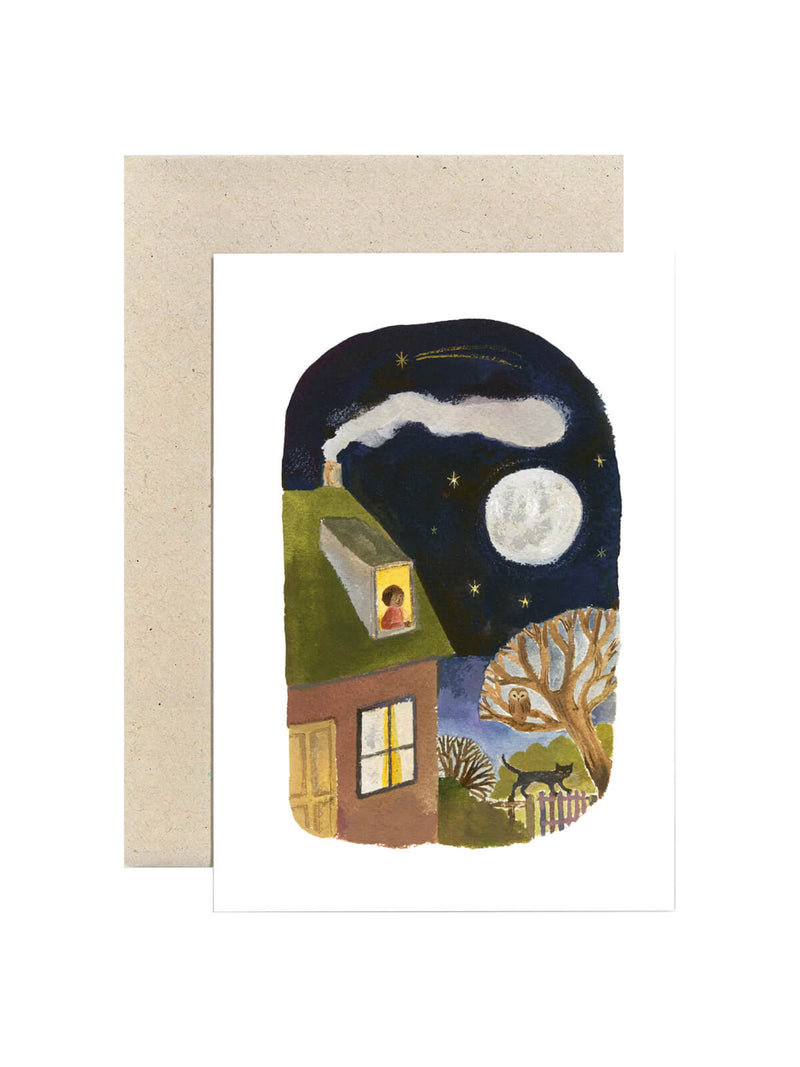 Night sky gazing card