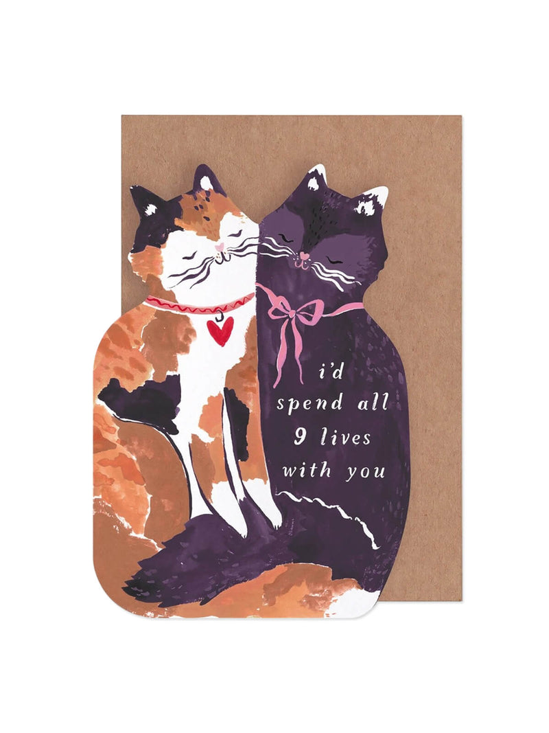 Nine lives cat card