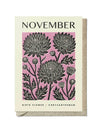 November chysanthemum birthday card