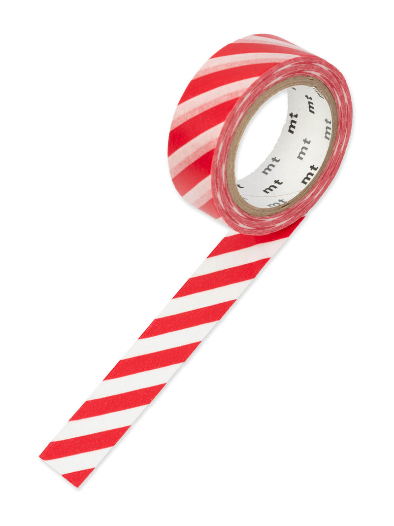 Red and white striped washi tape