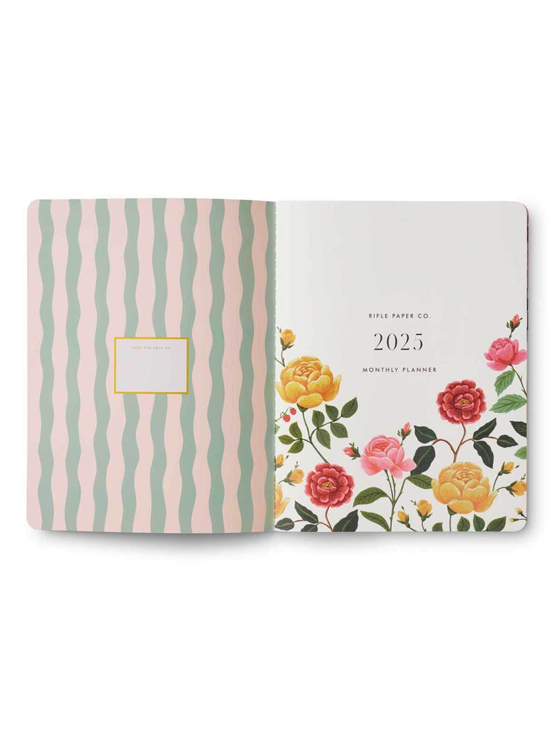 Rifle Paper Co 2025 Roses 12 month appointment notebook inside