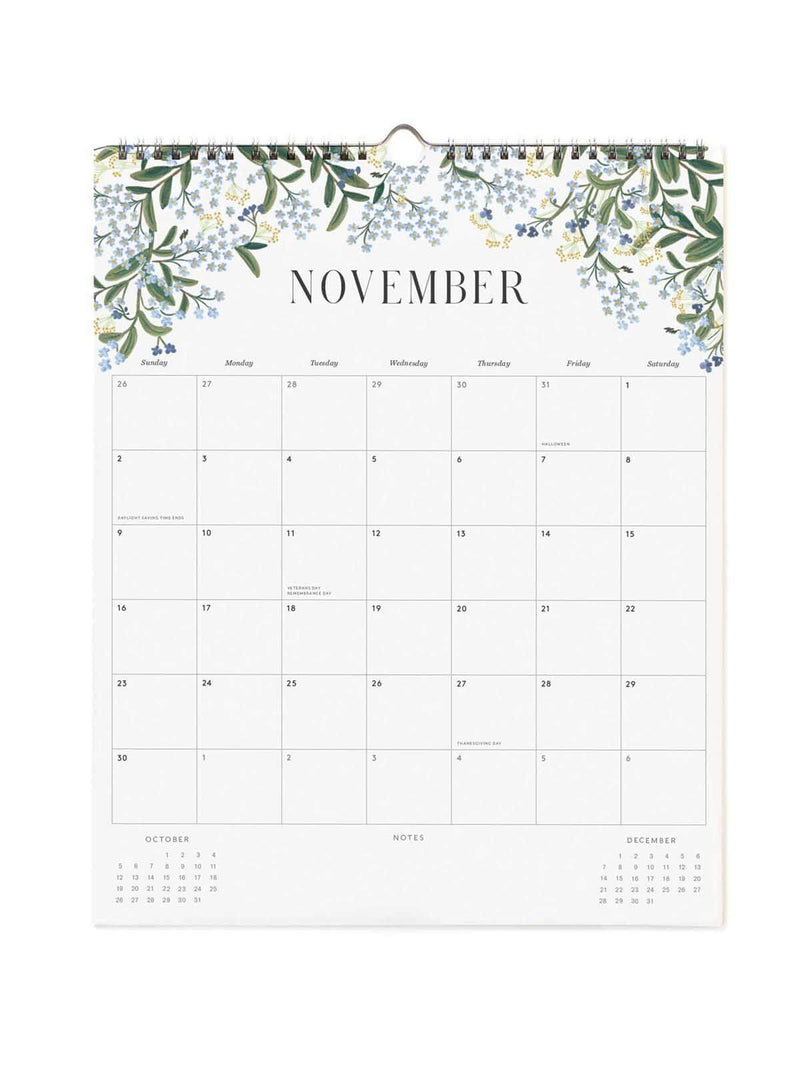 Rifle Paper Co 2025 Roses appointment calendar November