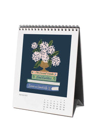 Rifle Paper Co 2025 flower studies desk calendar August