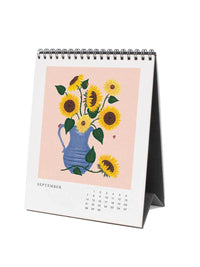 Rifle Paper Co 2025 flower studies desk calendar Sept