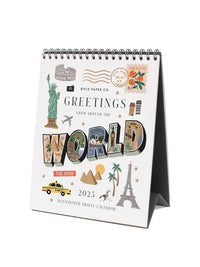 Rifle Paper Co 2025 greetings from around the world desk calendar