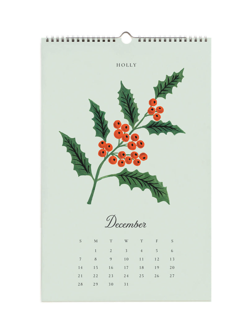 Rifle Paper Co 2025 say it with flowers calendar Dec