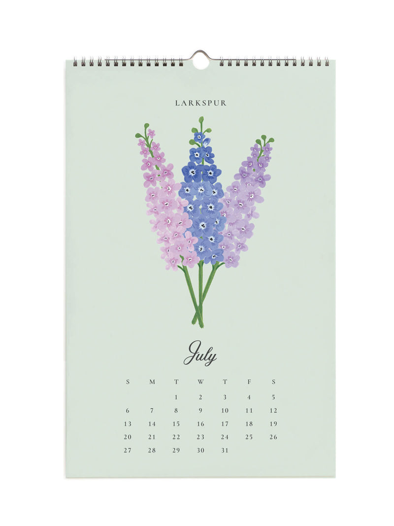 Rifle Paper Co 2025 say it with flowers calendar July