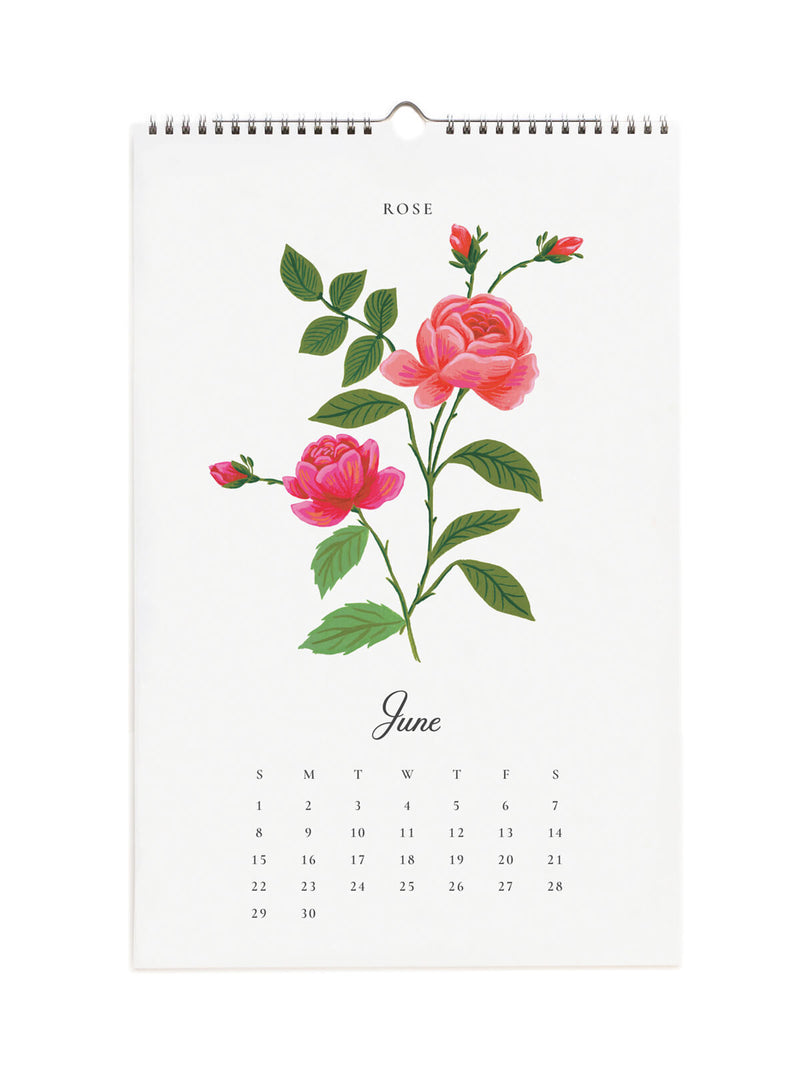 Rifle Paper Co 2025 say it with flowers calendar June