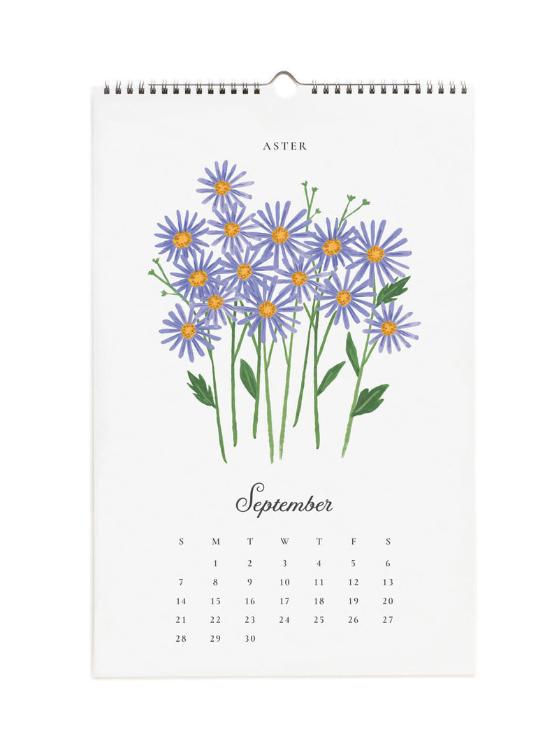 Rifle Paper Co 2025 say it with flowers calendar Sept