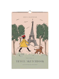 Rifle Paper Co 2025 travel sketchbook calendar