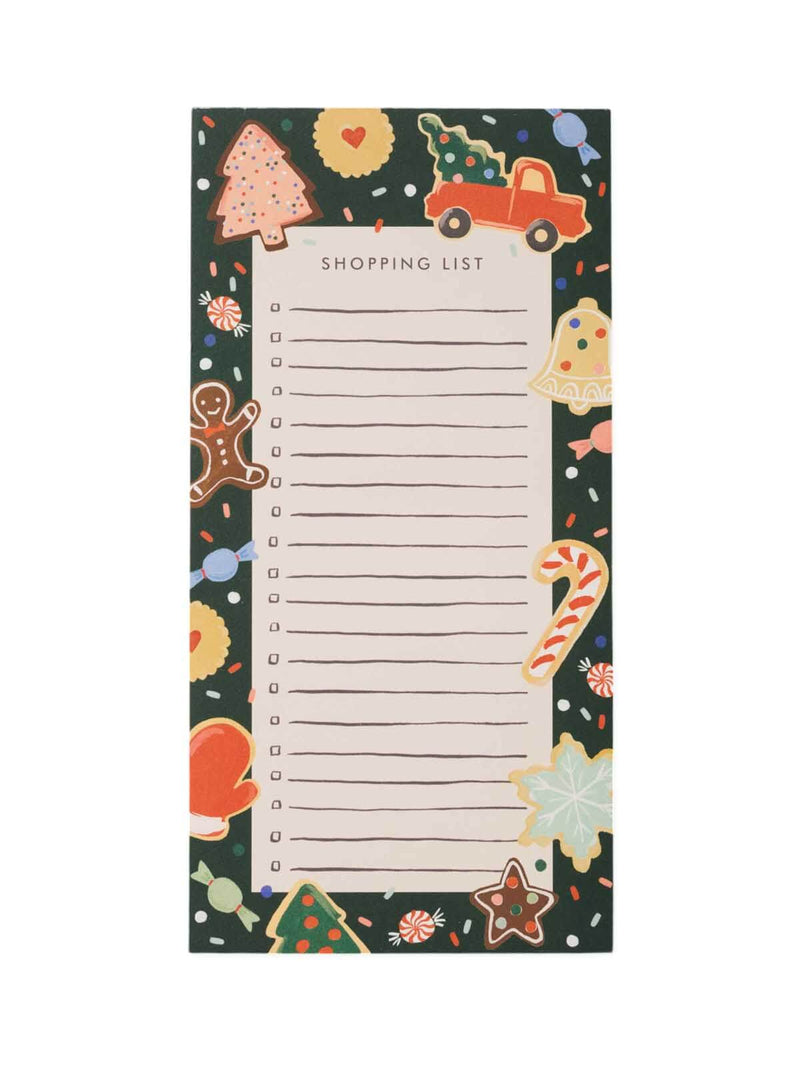 Rifle Paper Co Christmas cookies shopping pad