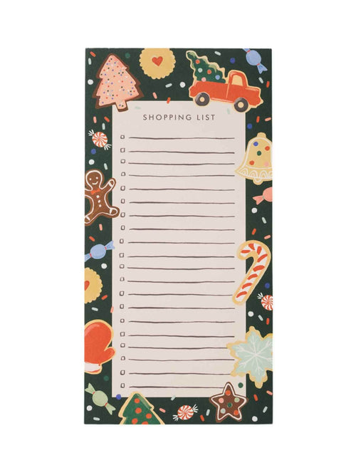 Rifle Paper Co Christmas cookies shopping pad