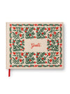 Rifle Paper Co Christmastide pomegranate fabric guest book