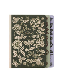 Rifle Paper Co English rose stitched notebooks