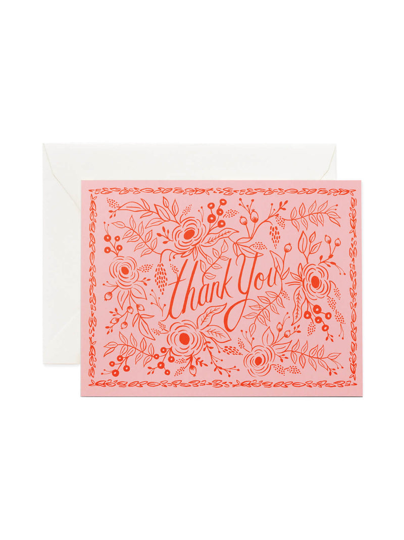 Rifle Paper Co Rose thank you card set