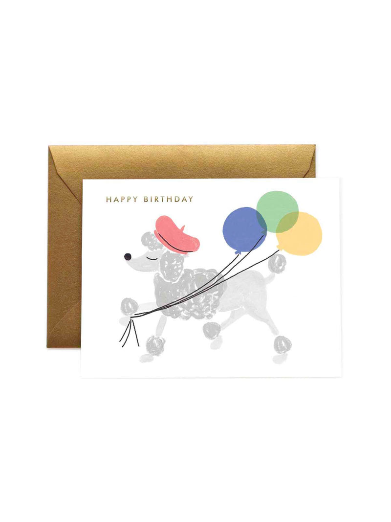 Rifle Paper Co birthday poodle card