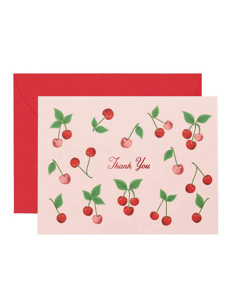 Rifle Paper Co cherries thank you card