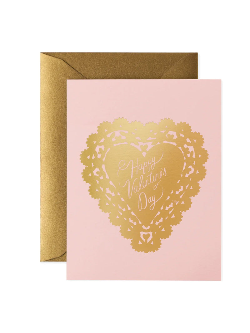 Rifle Paper Co doily valentines card