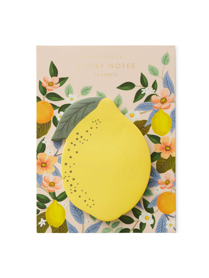 Rifle Paper Co lemon sticky notes