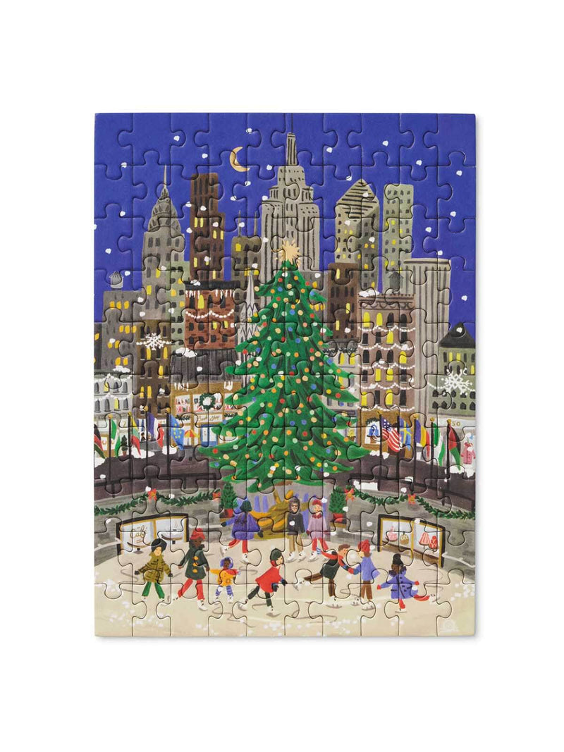 Rifle Paper Co mini holiday on ice puzzle