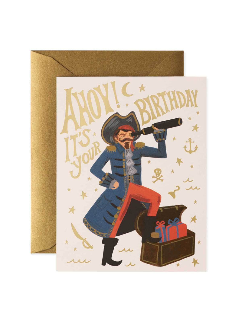 Rifle Paper Co pirate birthday card