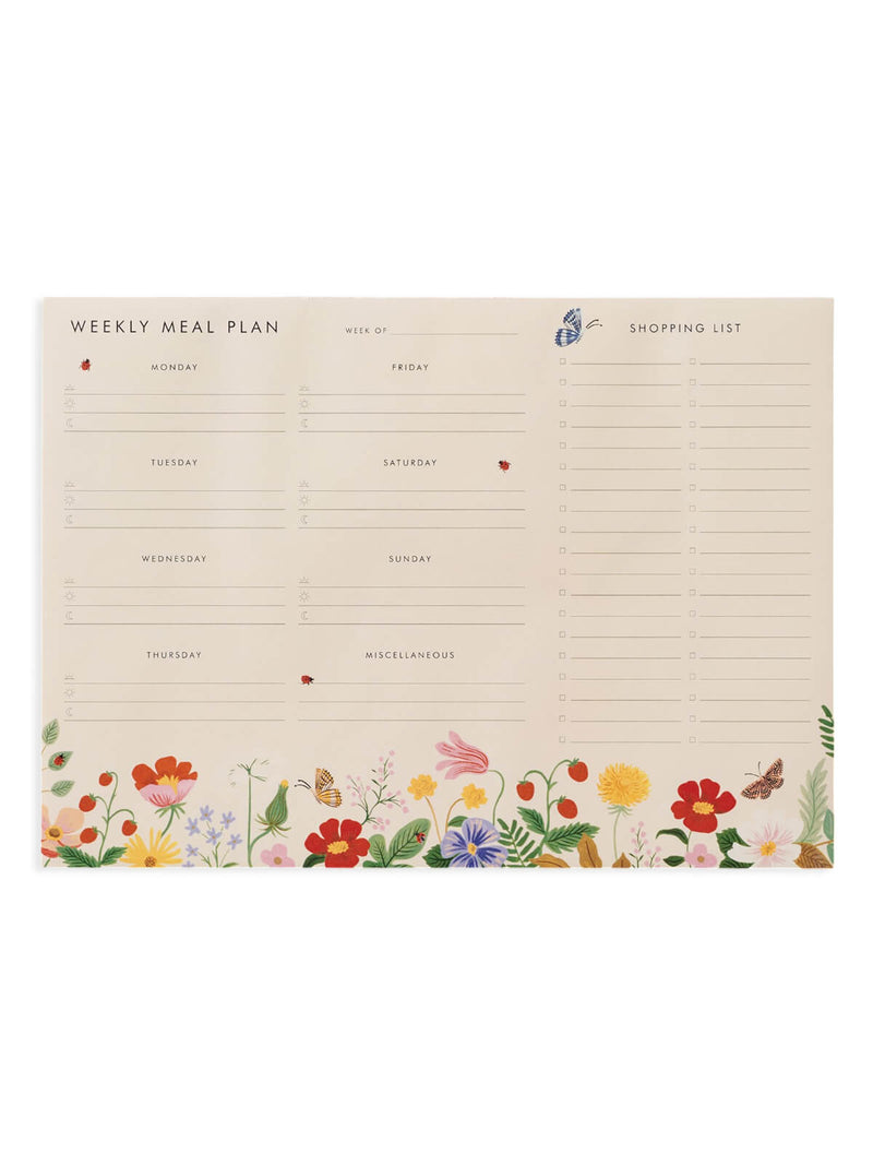 Rifle Paper Co strawberry fields meal planner