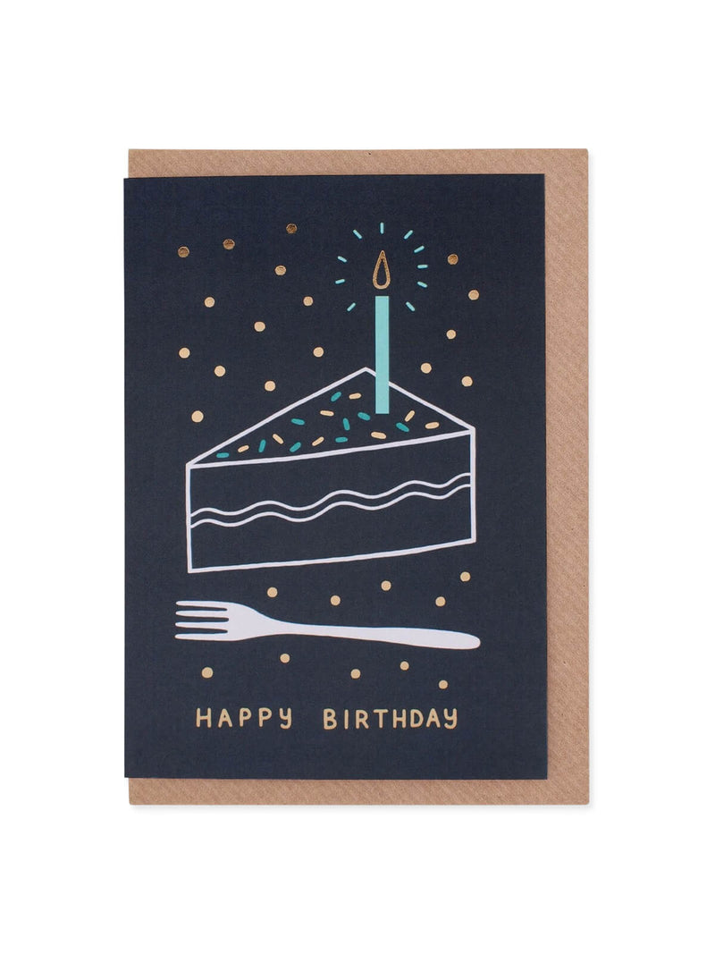 Slice of cake birthday card