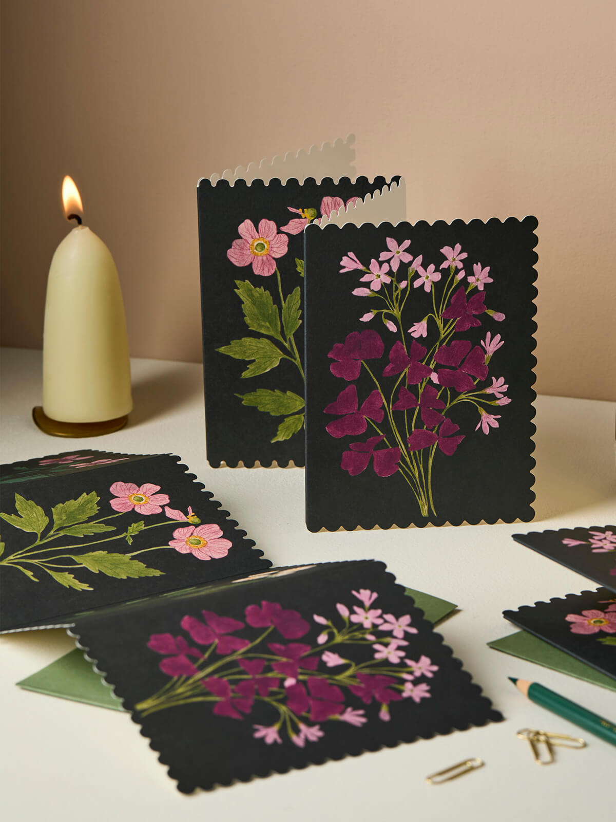 Wanderlust Paper Co floral concertina card