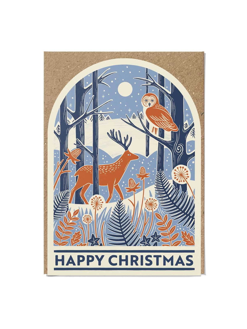 Wild forest snowglobe card