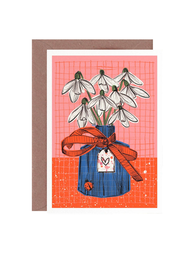 Snowdrops vase card