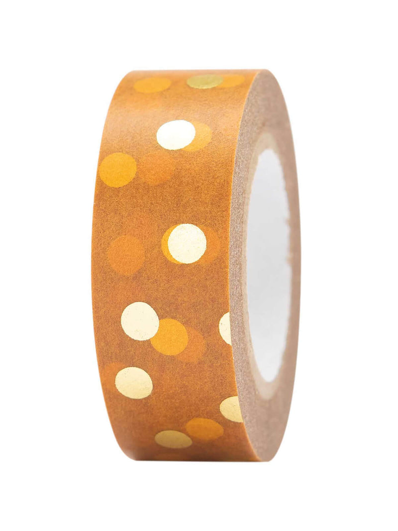 Mustard and gold spotted washi tape