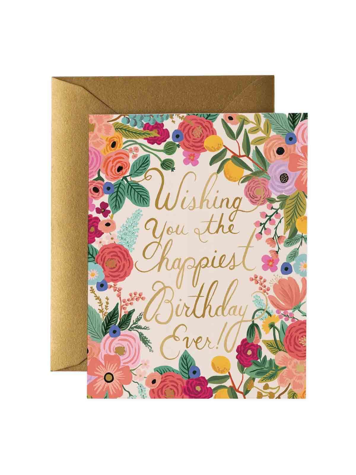 Rifle Paper Co happiest birthday card | Papermash UK